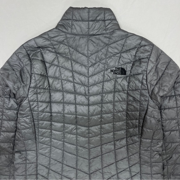 The North Face Thermoball Eco Puffer Jacket Coat Quilted Insulated Full Zip Gray - Picture 9 of 11